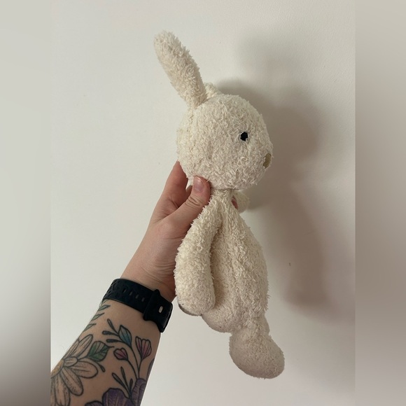 Jellycat Nugget Bunny Rabbit Soft Toy Baby Comforter White Rare Retired - Picture 2 of 9